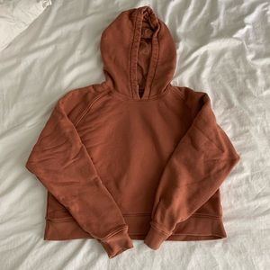 Outdoor Voices nimbus cotton crop hoodie sienna S